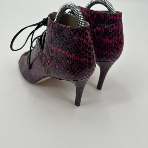 Pink and Black Lace-Up Heels - Picture 2 of 7